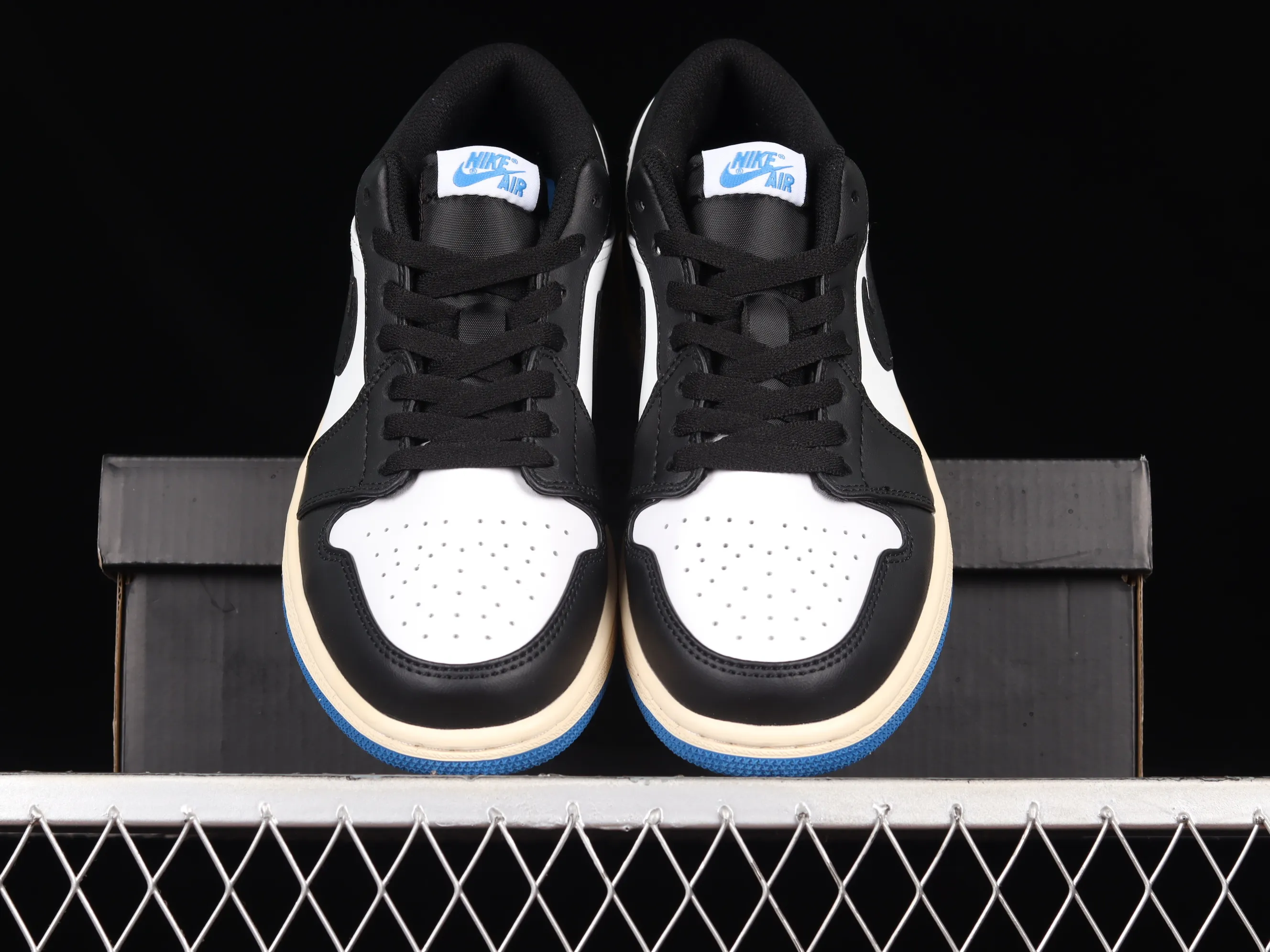 All categories Air Jordan Jordan series basketball shoes Air Jordan 1 Low Air Jordan 1 Low AJ1 Joe 1 black and blue Grimace DM7078-110